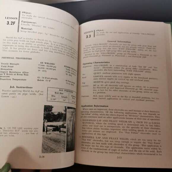 1960s New Lessons in Arc Welding Green HC Lincoln Electric Company Vintage - Picture 8 of 8